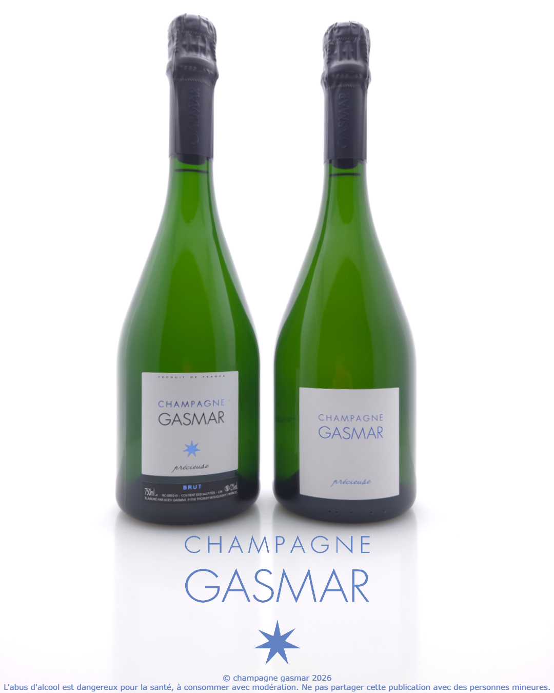 Les bouteilles Brut Précieuse et leur nouvel habillage Gasmar 2026