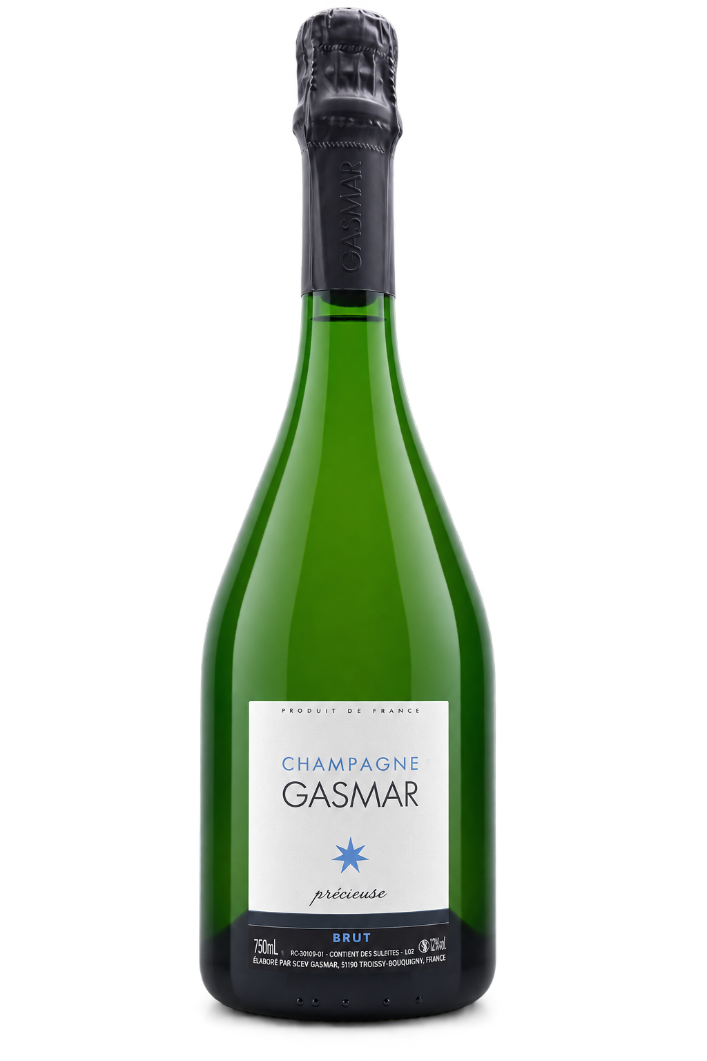 La bouteille Gasmar Brut Précieuse et son étiquette